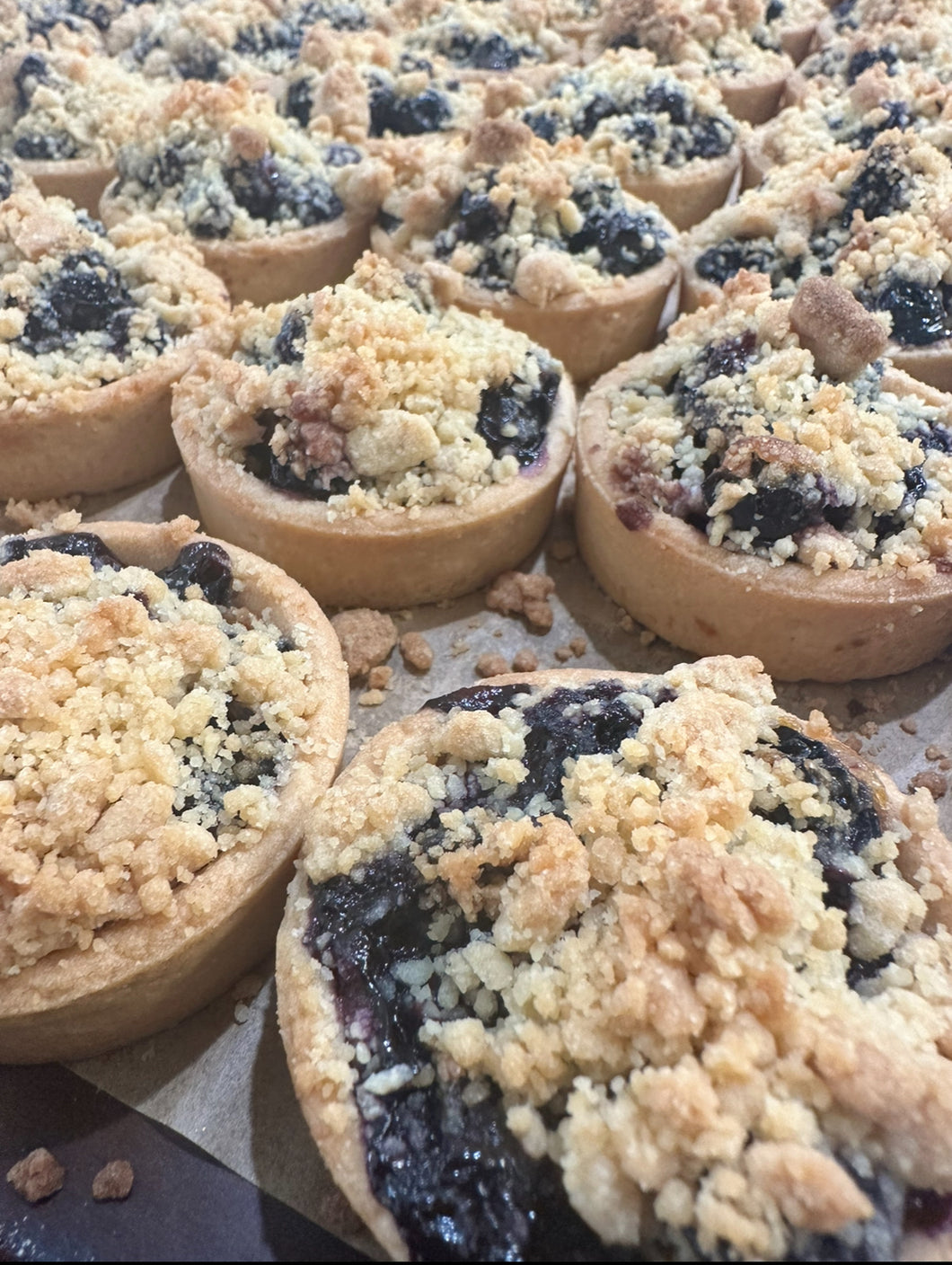 Blueberry Crumb Tartlets