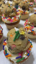 Load and play video in Gallery viewer, Funfetti Chocolate Chip Cookie Dough Cupcakes
