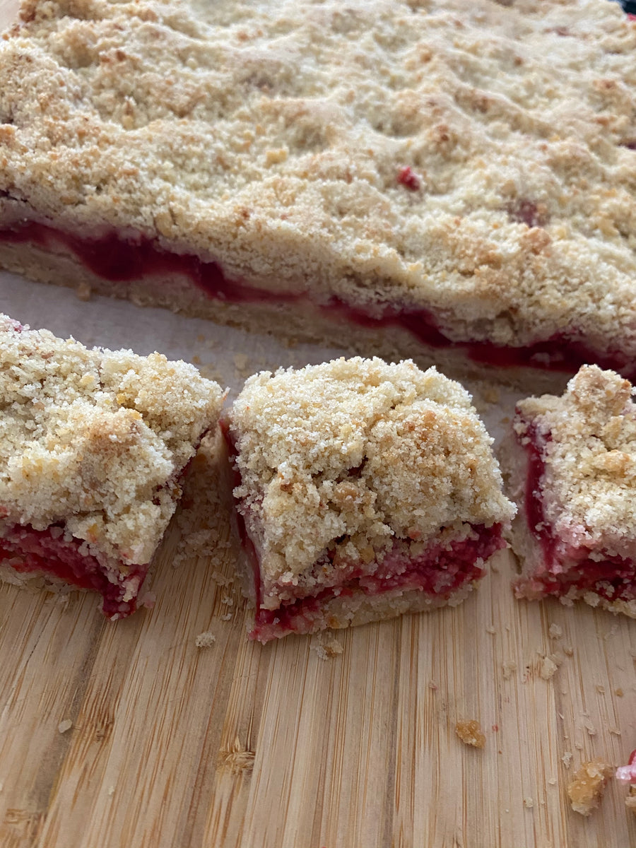 Lemon Strawberry Crumb Bars – Nechamit's Treats